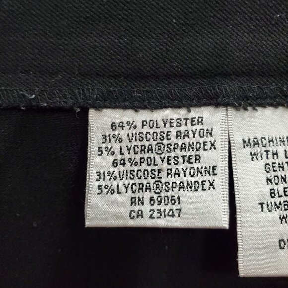 Talbots Women's Vintage Black Stretch Flat Front Dress Pants Trousers Size 12 - Picture 6 of 7